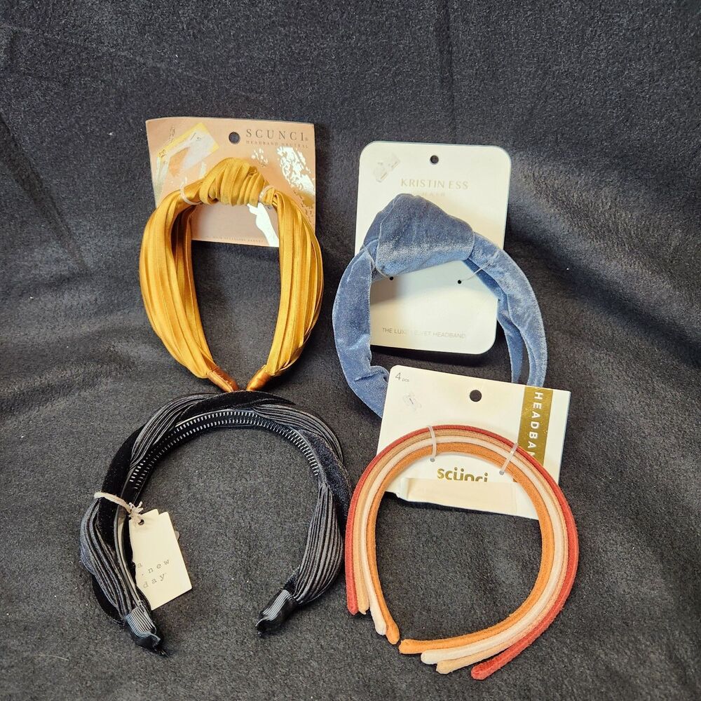 Lot Of 7 Headbands Kristin Ess, Scunci, A New Day New